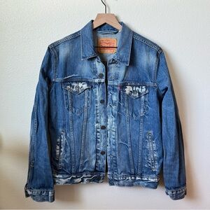 Levi's Distressed Denim Trucker Jacket